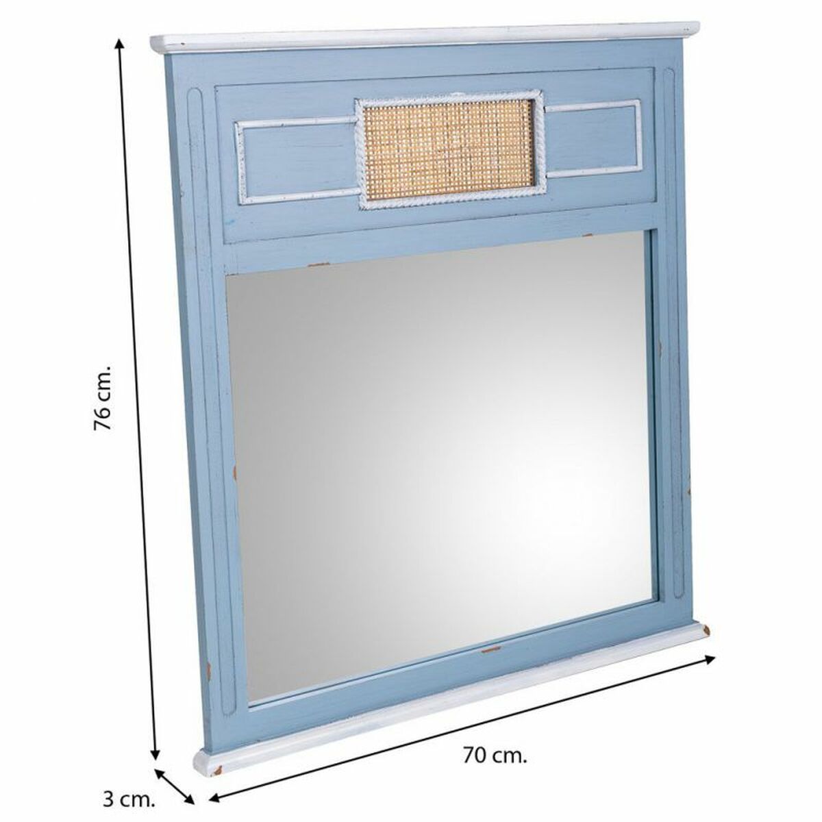 Väggspegel Alexandra House Living Blå 3 x 76 x 70 cm Rektangulär - 5
