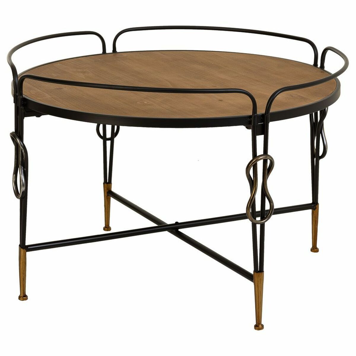 Soffbord Alexandra House Living Brun Metall Granträ Trä MDF 78 x 53 x 78 cm