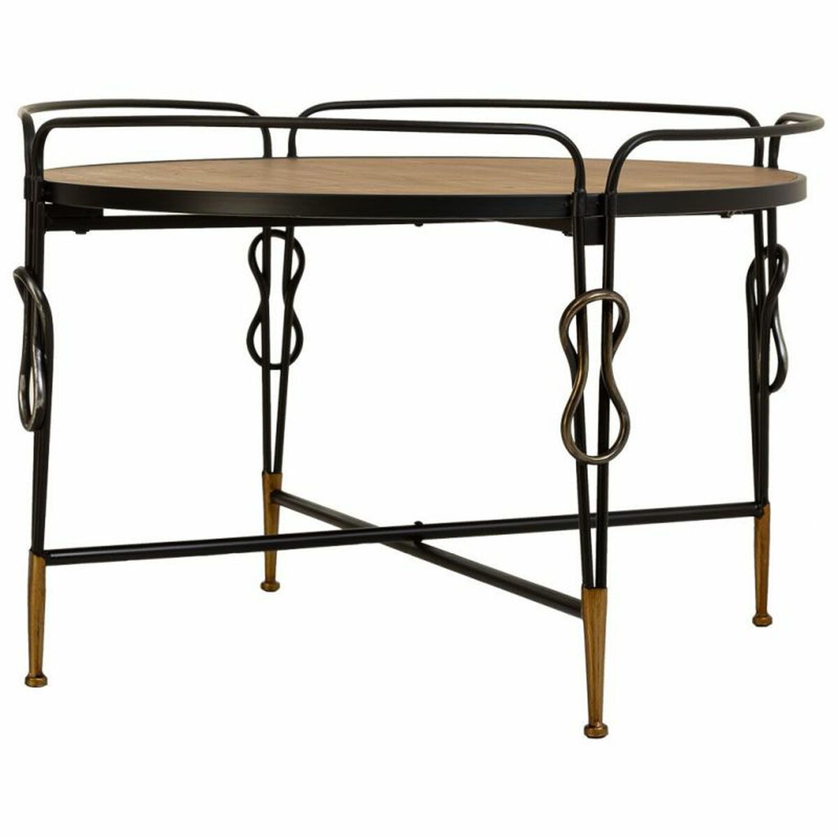 Soffbord Alexandra House Living Brun Metall Granträ Trä MDF 78 x 53 x 78 cm - 4