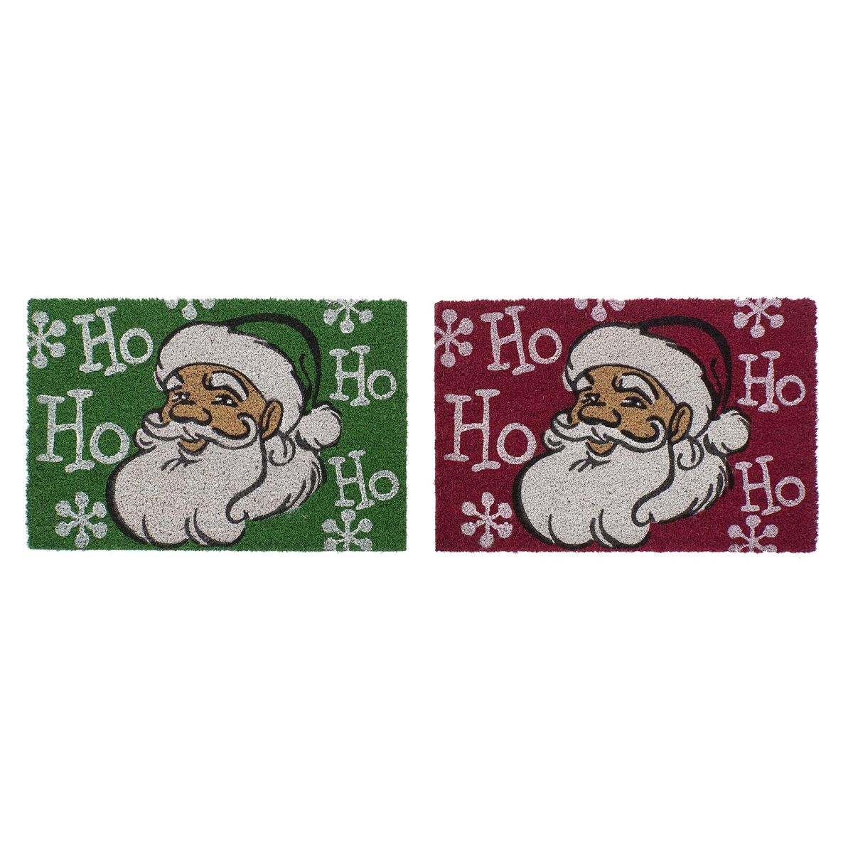 Dörrmatta DKD Home Decor Jul PVC Tomte Kokosfiber (60 x 40 x 1,5 cm) (2 antal)