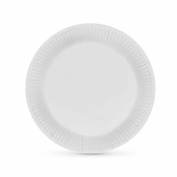 Tallriksset Algon Papp Engångsanvändning Vit (10 antal)