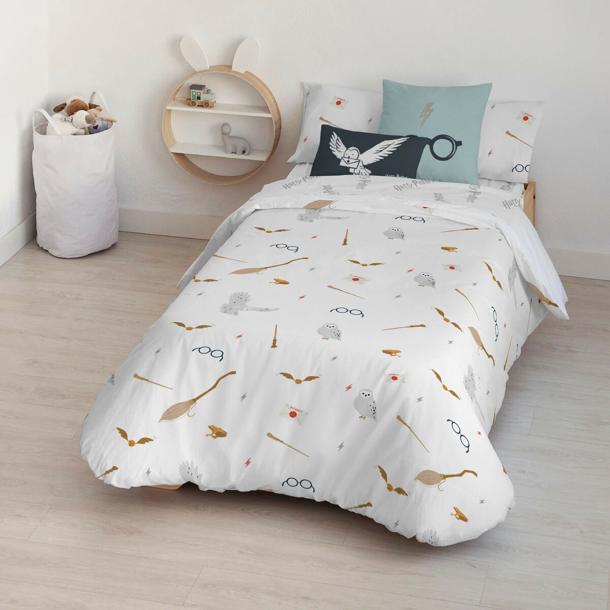 Påslakan Harry Potter Hogwarts Nordic  Multicolour 175 Trådar 155 x 220 cm Säng 90 - 5