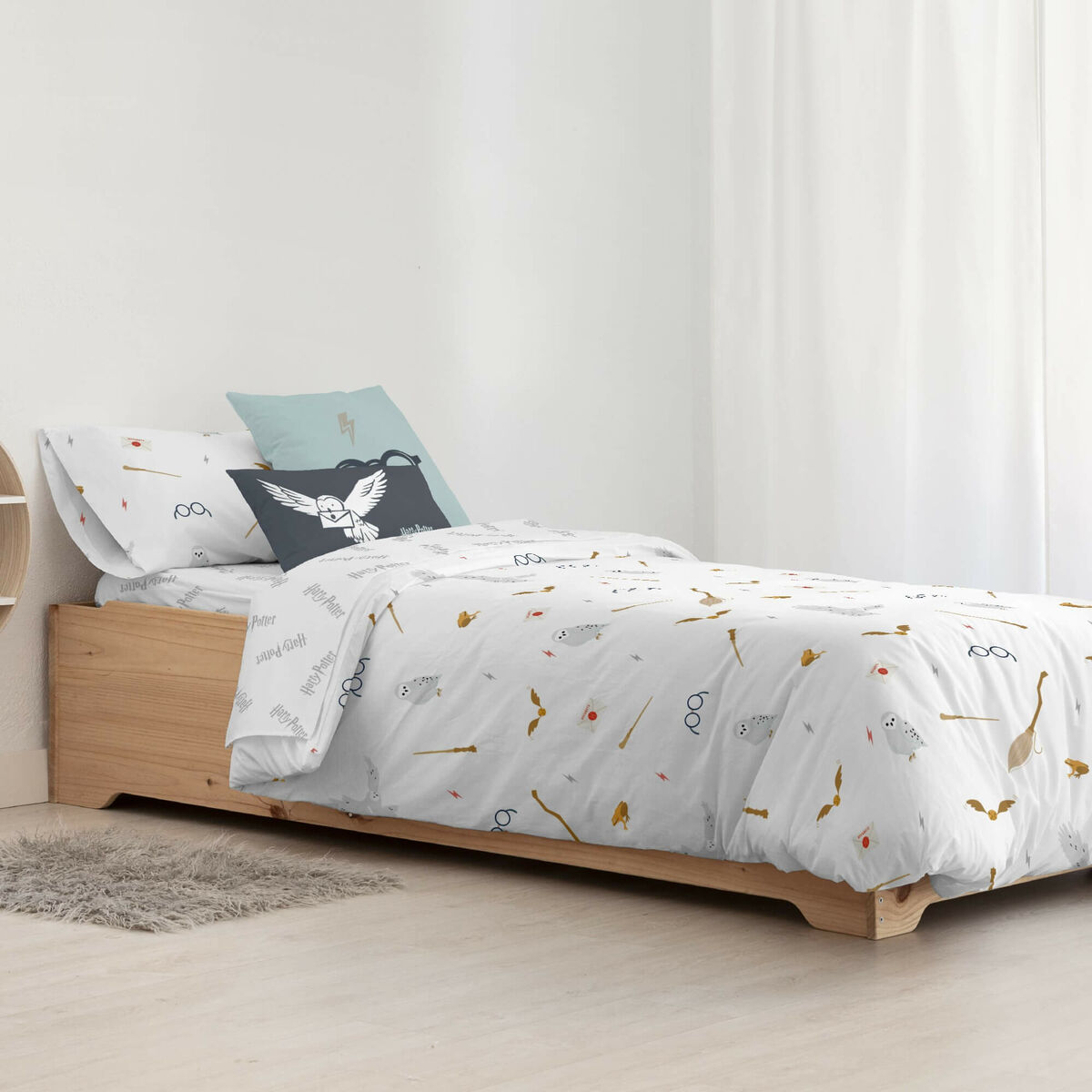Påslakan Harry Potter Hogwarts Nordic  Multicolour 175 Trådar 155 x 220 cm Säng 90 - 3