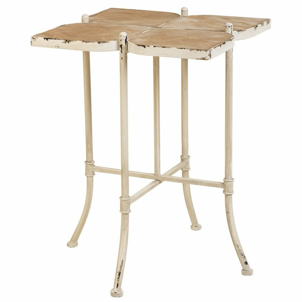 Soffbord Alexandra House Living Vit Metall Granträ Trä MDF 48 x 66 x 48 cm