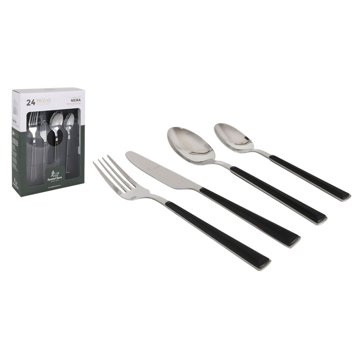 Bestickset Santa Clara Neira Stål 24 Delar (6 antal) - 2