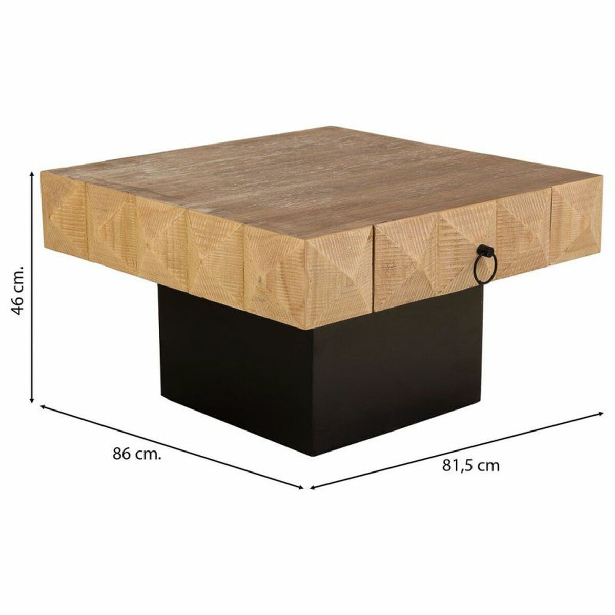Soffbord Alexandra House Living Brun Granträ Trä MDF 86 x 46 x 81 cm - 4