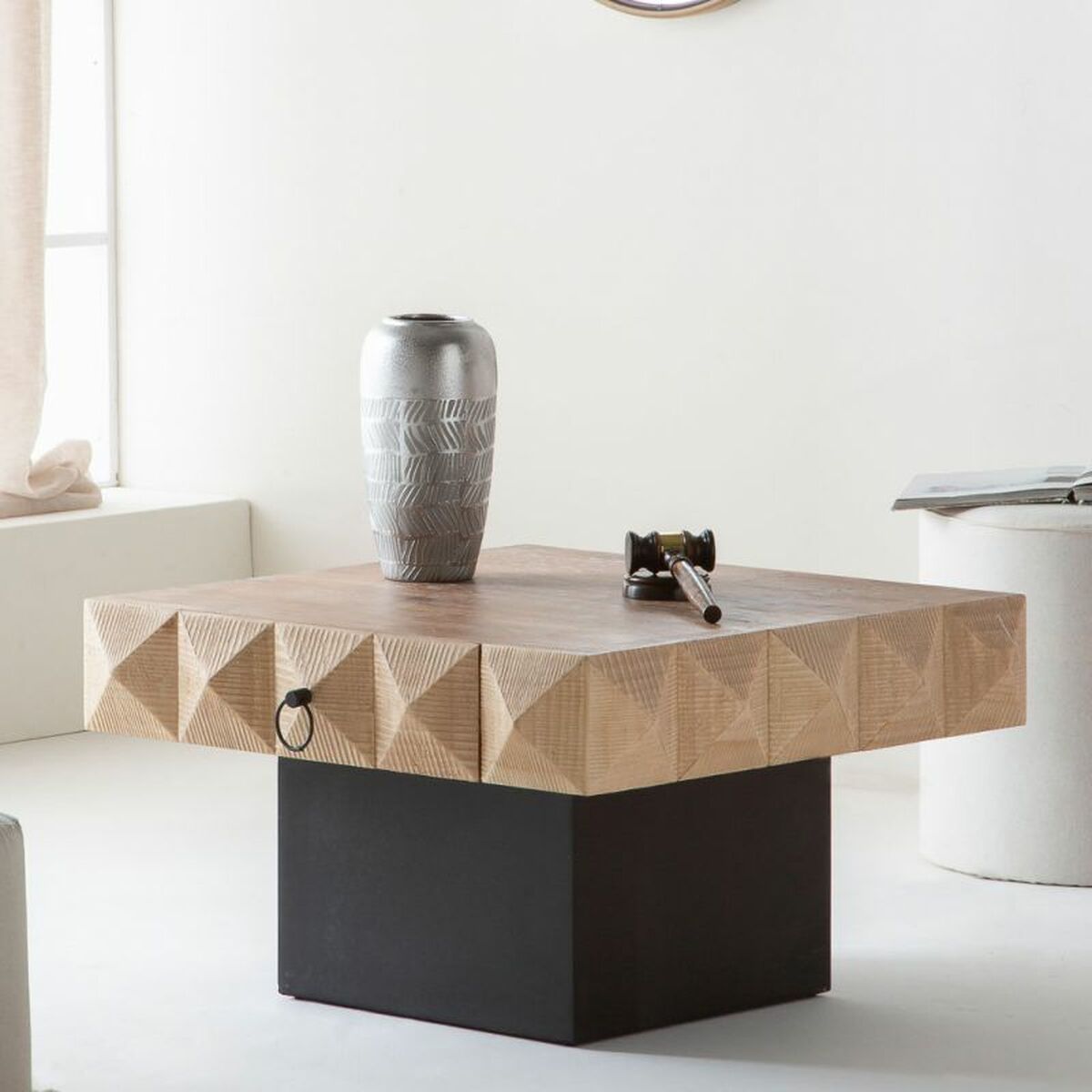 Soffbord Alexandra House Living Brun Granträ Trä MDF 86 x 46 x 81 cm - 2