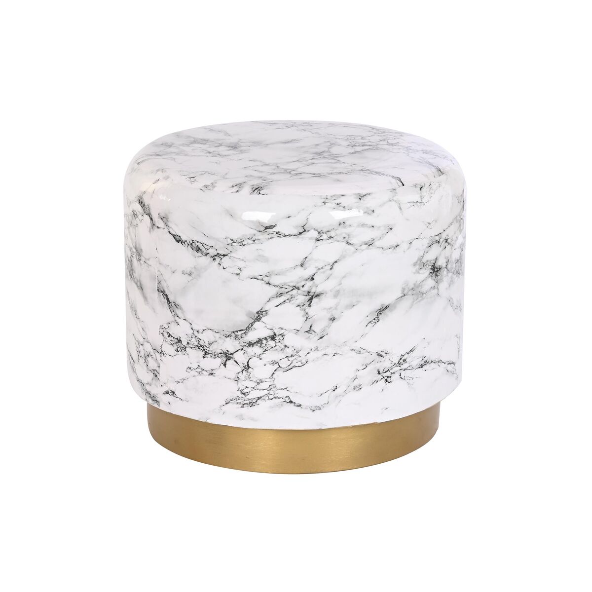 Sidobord DKD Home Decor Gyllene Vit Järn (50 x 50 x 45 cm) - 3