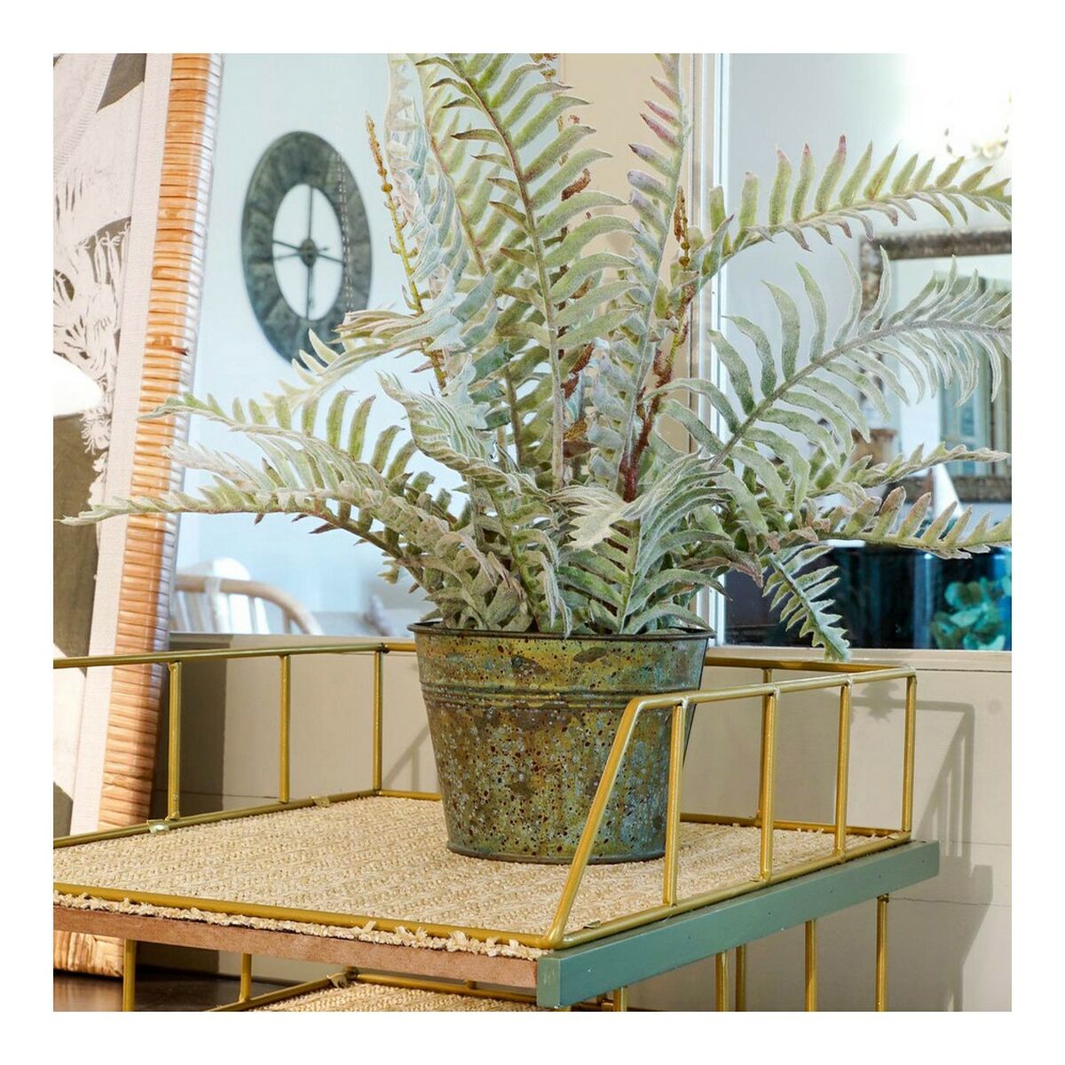 Uppsättning av arrangörsbrickor DKD Home Decor Grön polypropen Trä MDF 28,5 x 36 x 9 cm (2 antal) (1 antal) - 10