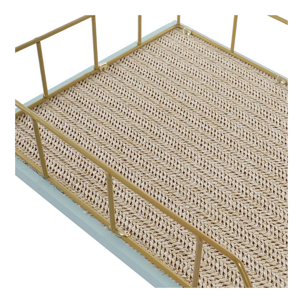 Uppsättning av arrangörsbrickor DKD Home Decor Grön polypropen Trä MDF 28,5 x 36 x 9 cm (2 antal) (1 antal) - 4