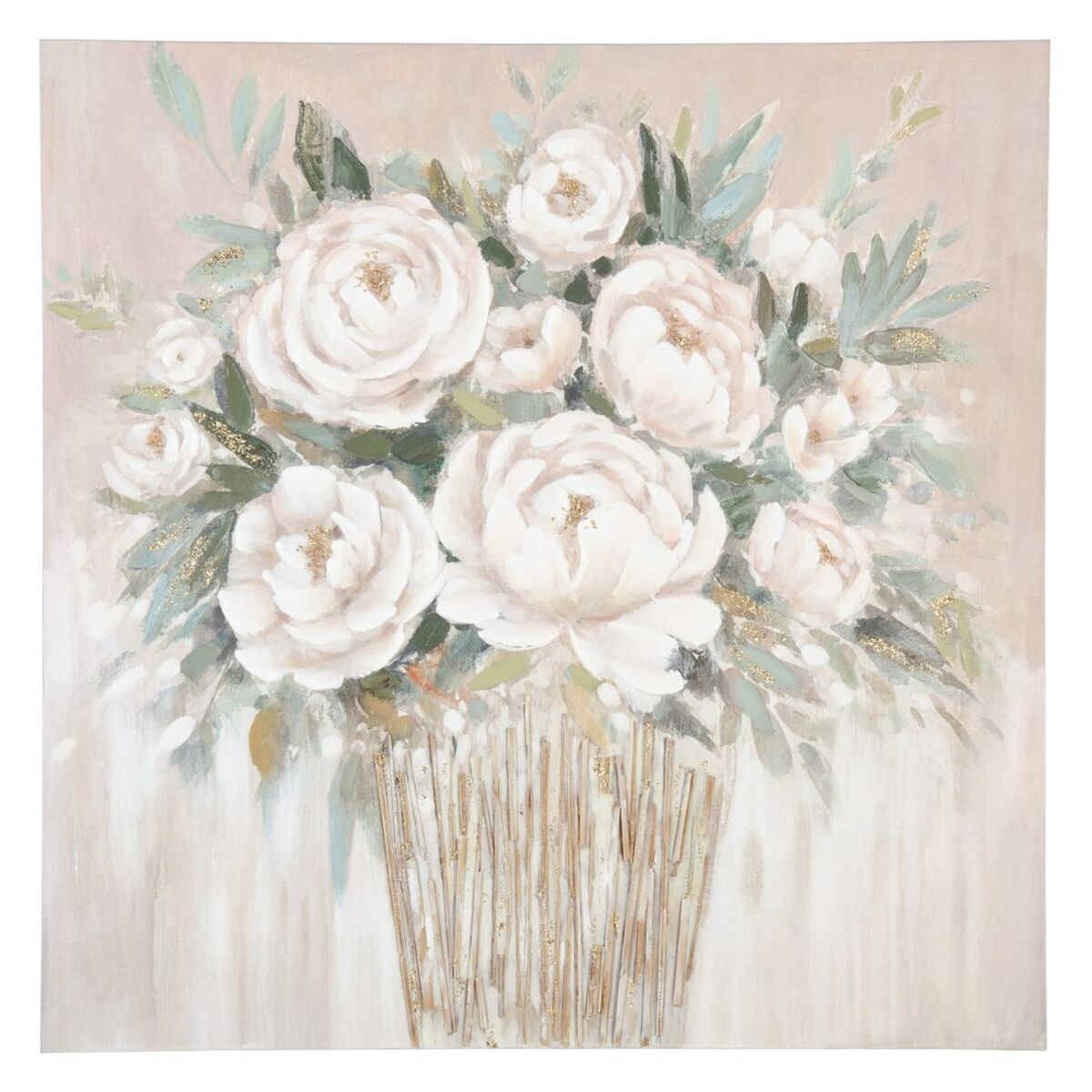 Tavla 100 x 2,8 x 100 cm Kanvas Virágok