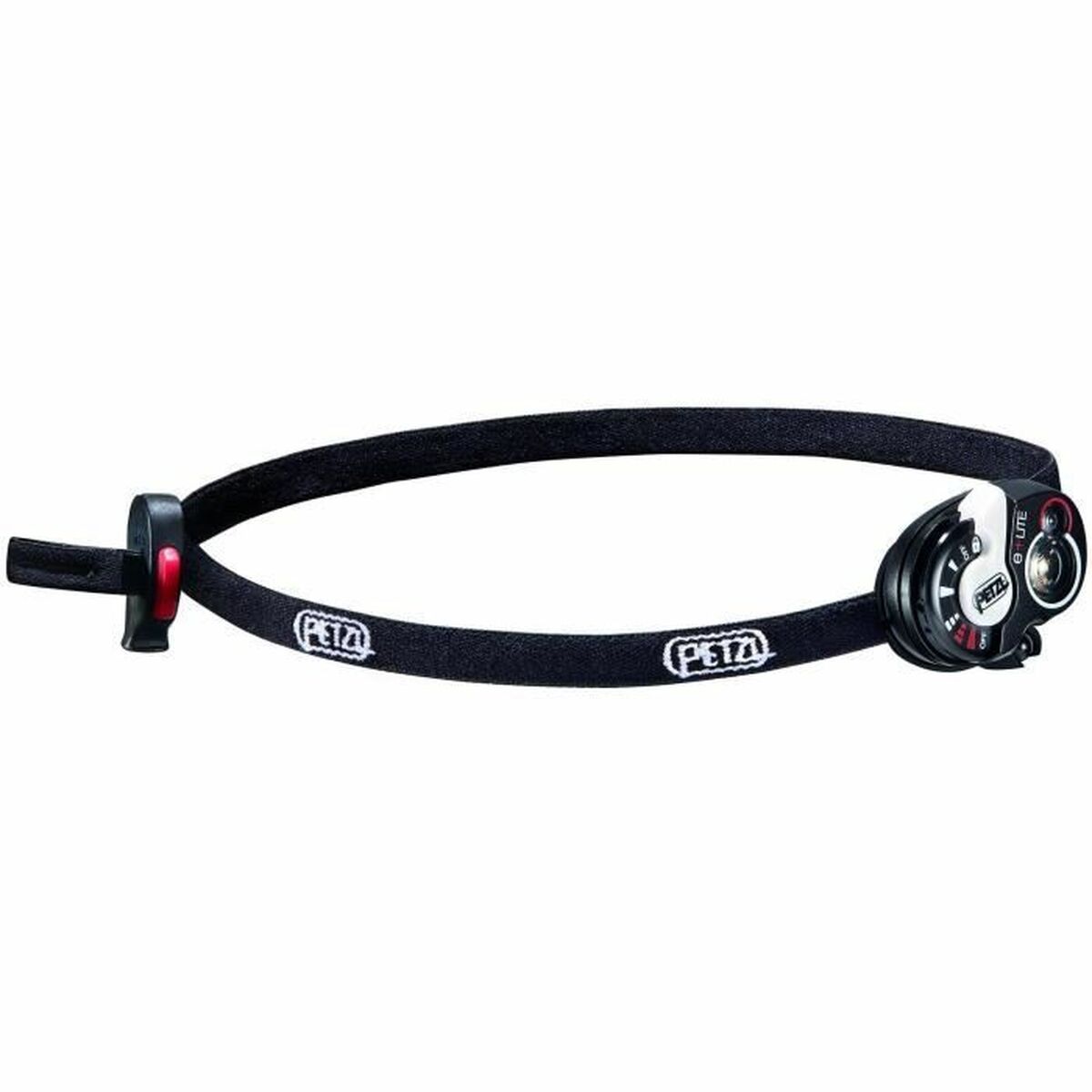 LED-lampa för huvudet Petzl E02 Svart Svart/Vit (1 antal)