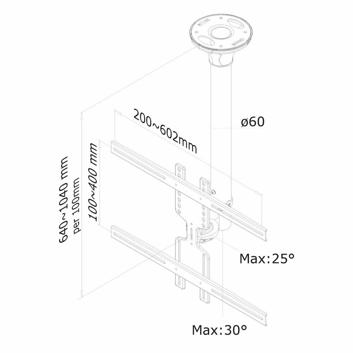 TV-fäste Neomounts FPMA-C400BLACK 52" 35 kg - 3