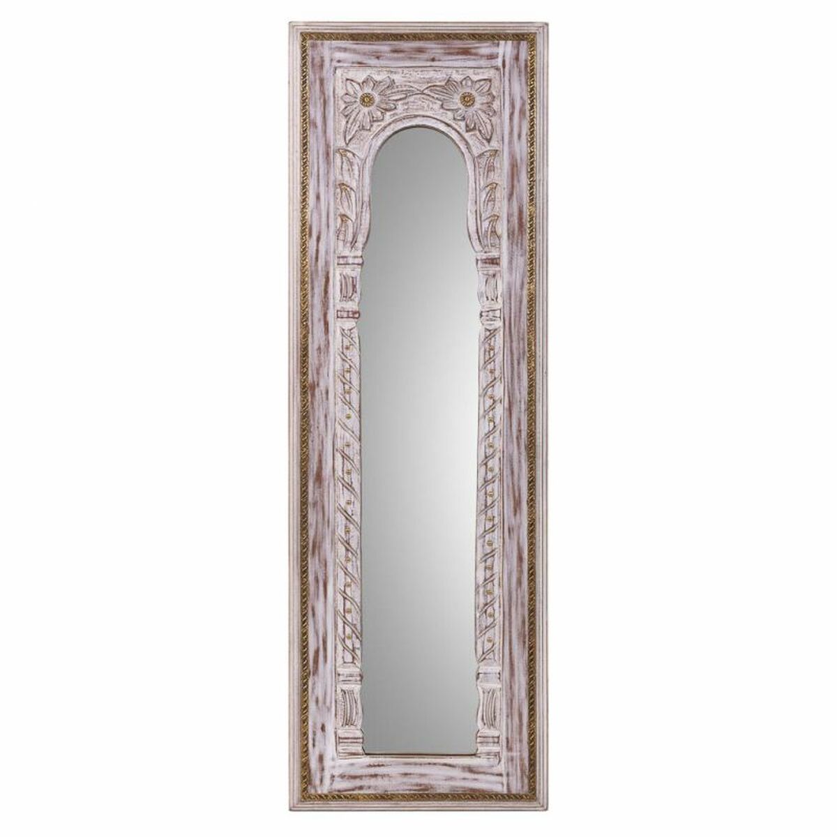 Väggspegel Alexandra House Living Vit 1 x 90 x 30 cm Rektangulär - 4