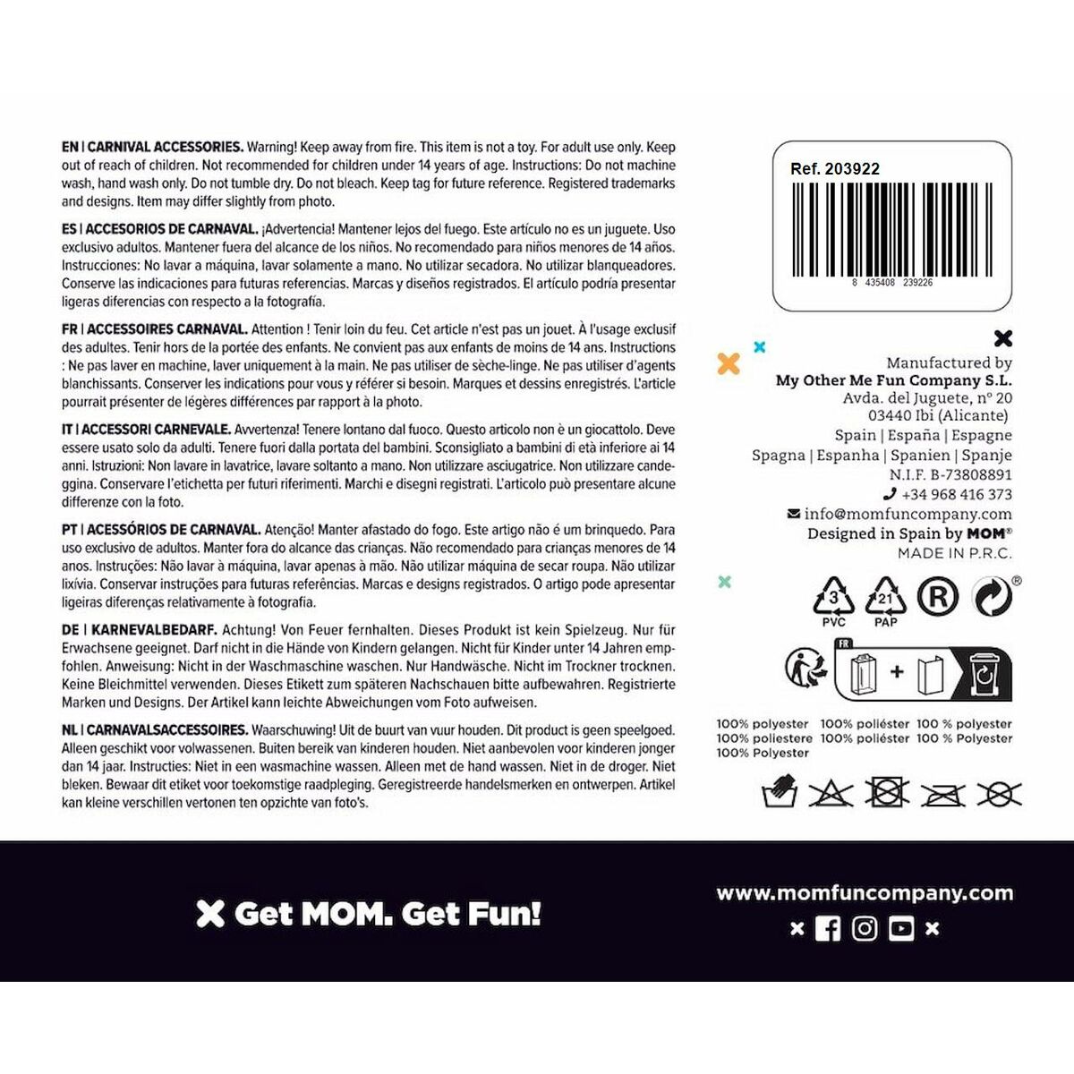 Falska ögonbryn My Other Me Svart - 5