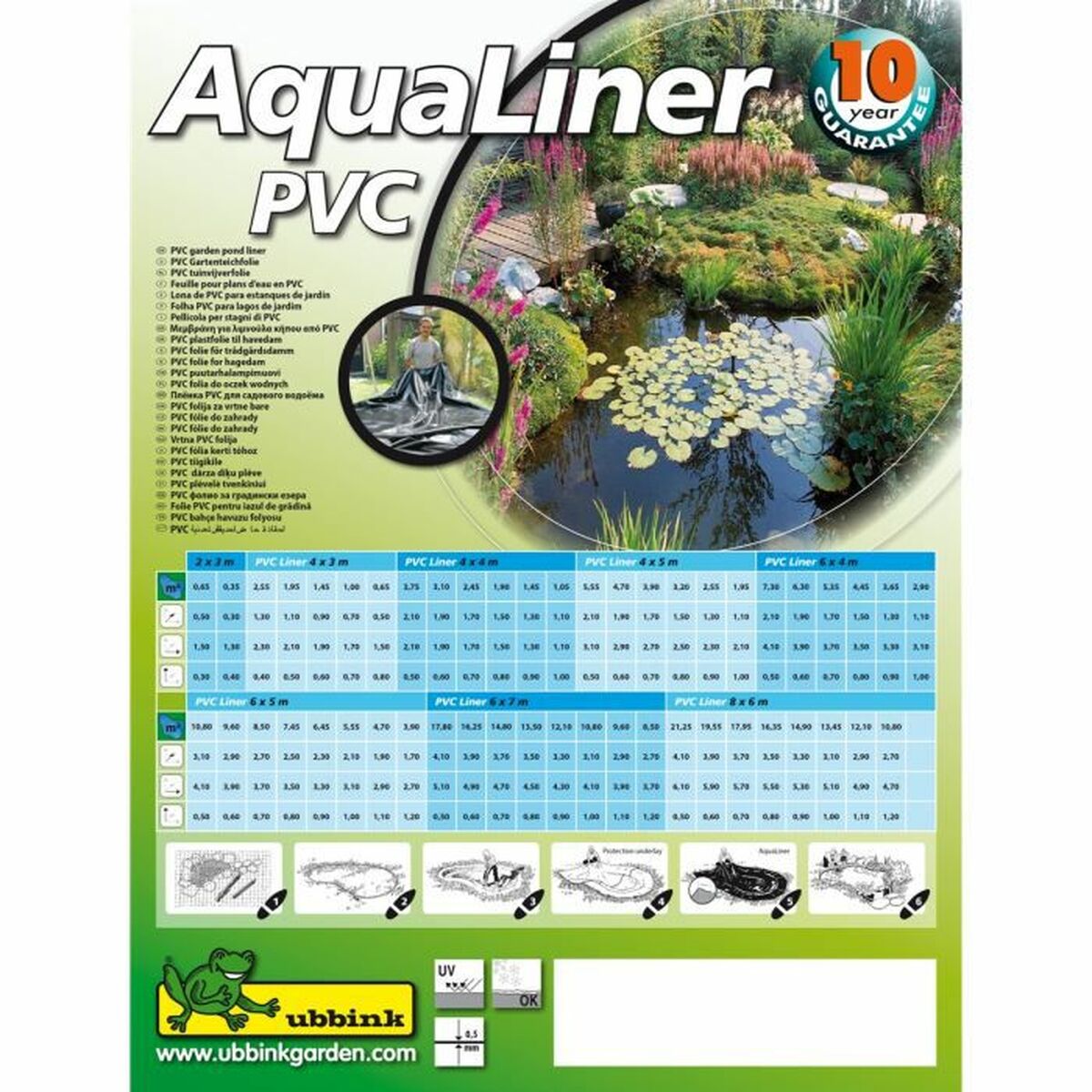 Pond Liner Ubbink AquaLiner PVC 0,5 mm 4 x 5 m - 7