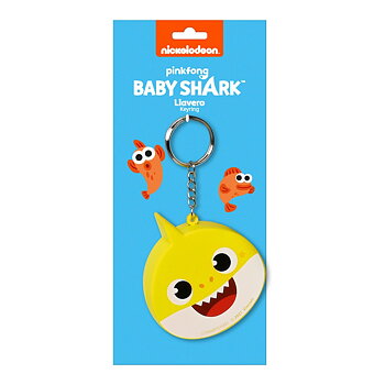 Nyckelkedja Baby Shark Beach day Gul Ljusblå