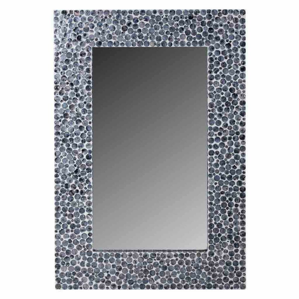 Väggspegel Alexandra House Living Grå Kräm 91 x 3 x 60 cm Rektangulär