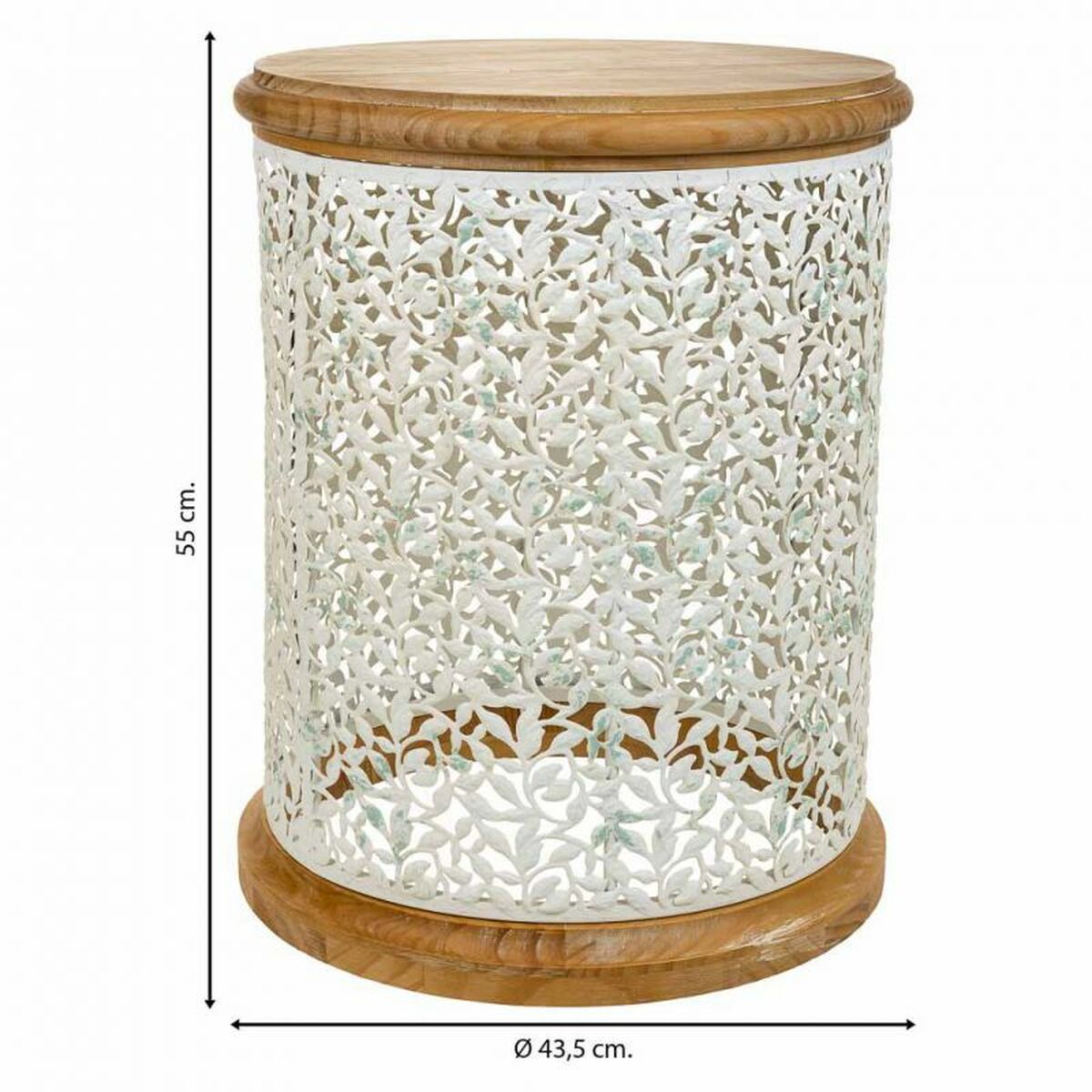 Soffbord Alexandra House Living Brun Metall Granträ Trä MDF 43 x 55 x 43 cm - 4