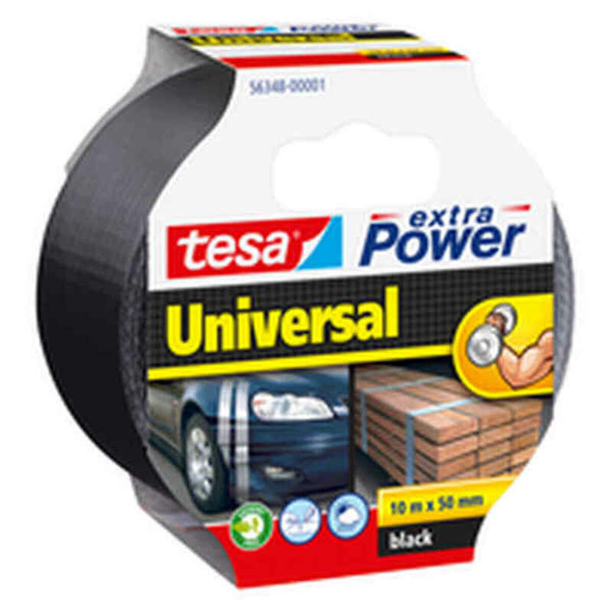 Silvertejp TESA extra Power Universal 10 m x 50 mm Svart (10 m x 5 cm) - 2