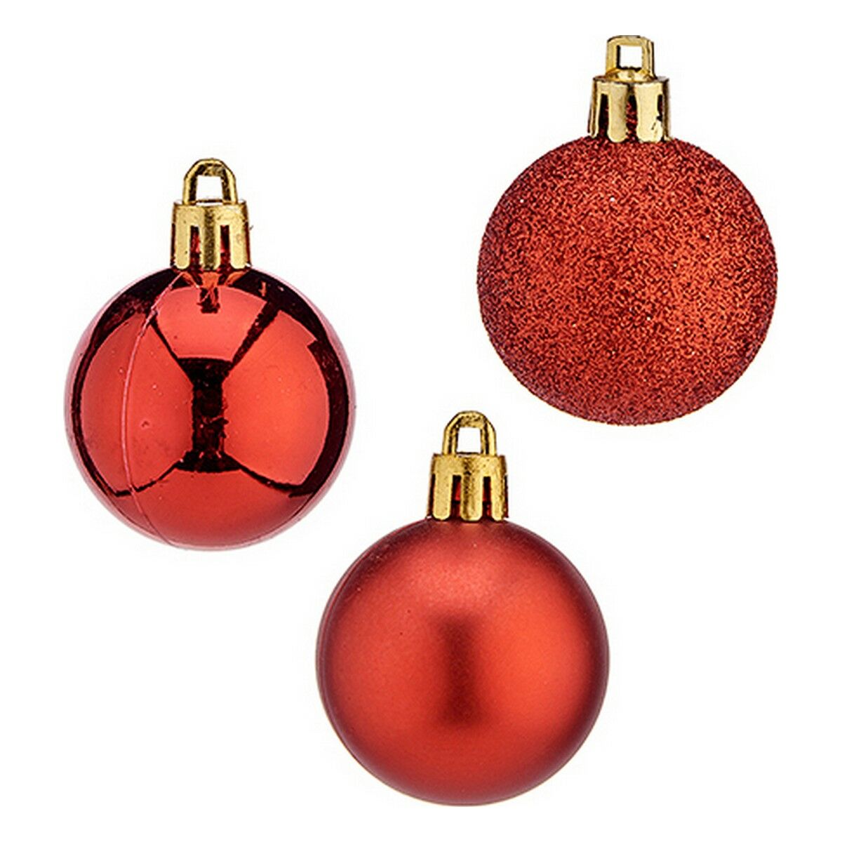 Julgranskula Krist+ Röd Plast Ø 4 cm 20 antal