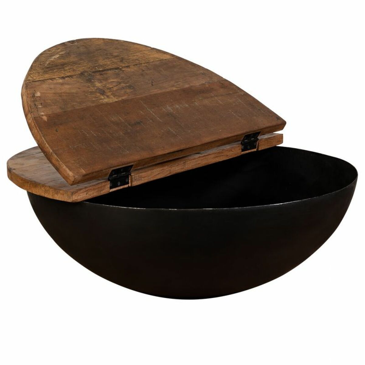 Soffbord Alexandra House Living Svart Järn Mangoträ 86 x 30 x 86 cm - 3