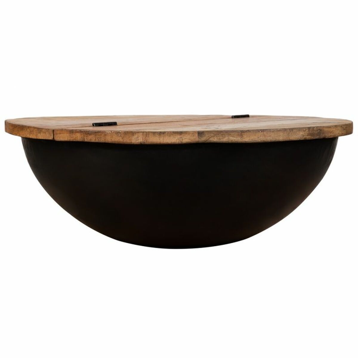 Soffbord Alexandra House Living Svart Järn Mangoträ 86 x 30 x 86 cm - 2