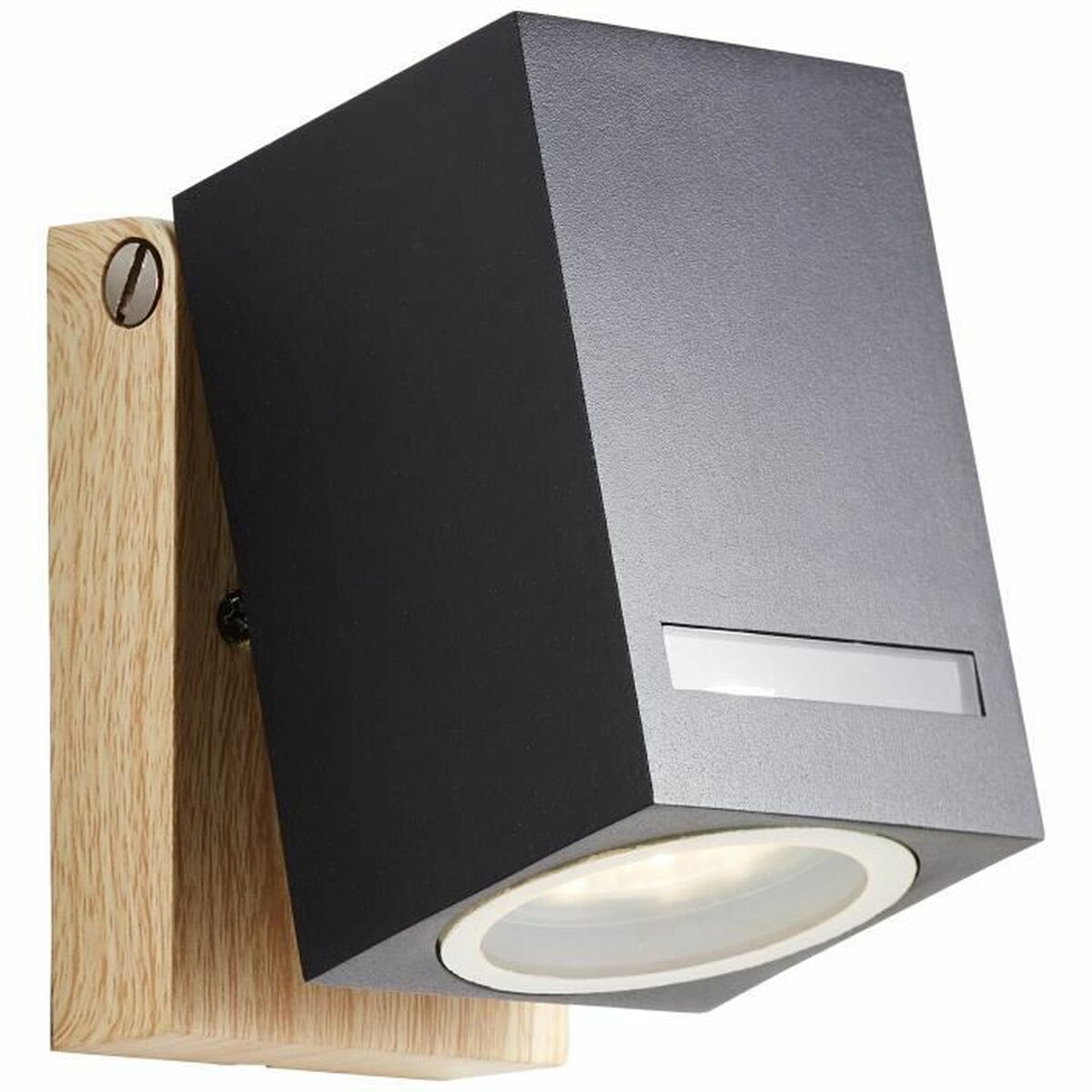Vägglykta Brilliant Galeni Svart Naturell Metall Glas 20 W GU10 - 3