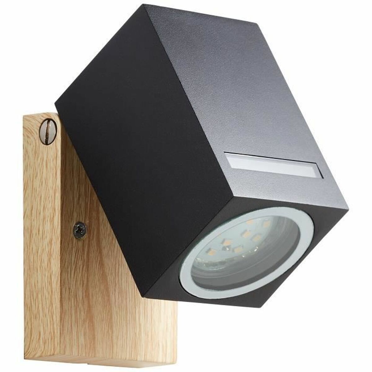 Vägglykta Brilliant Galeni Svart Naturell Metall Glas 20 W GU10 - 2