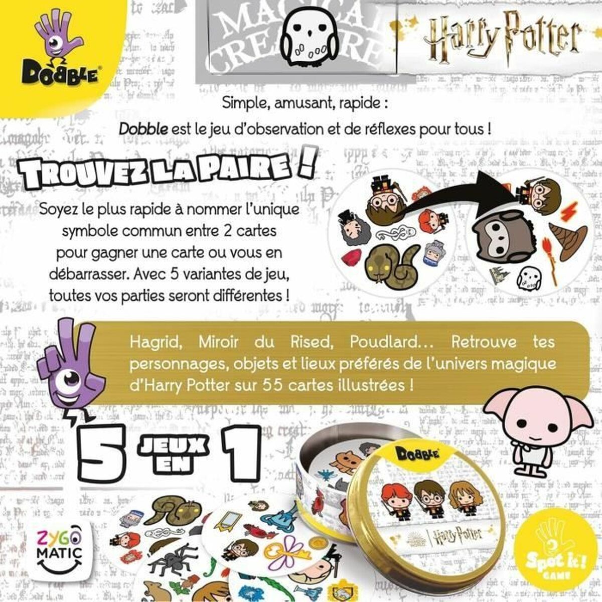 Utbildningsspel Asmodee Dobble Harry Potter - 4