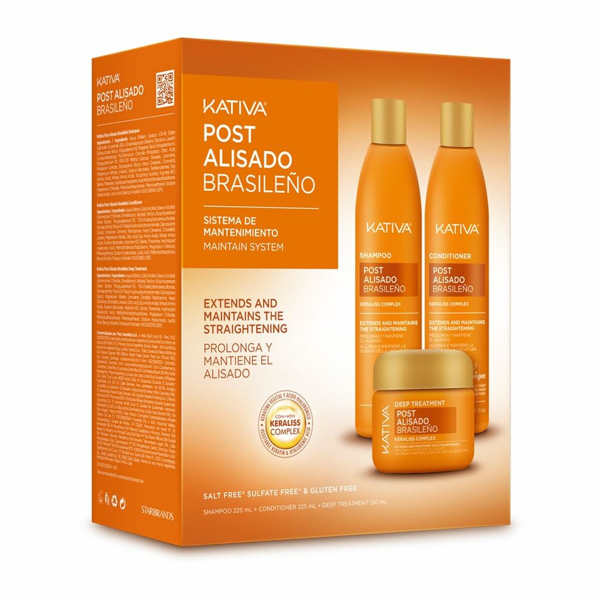 Schampo och balsam Kativa KERATIN EXPRESS 3 Delar - 3