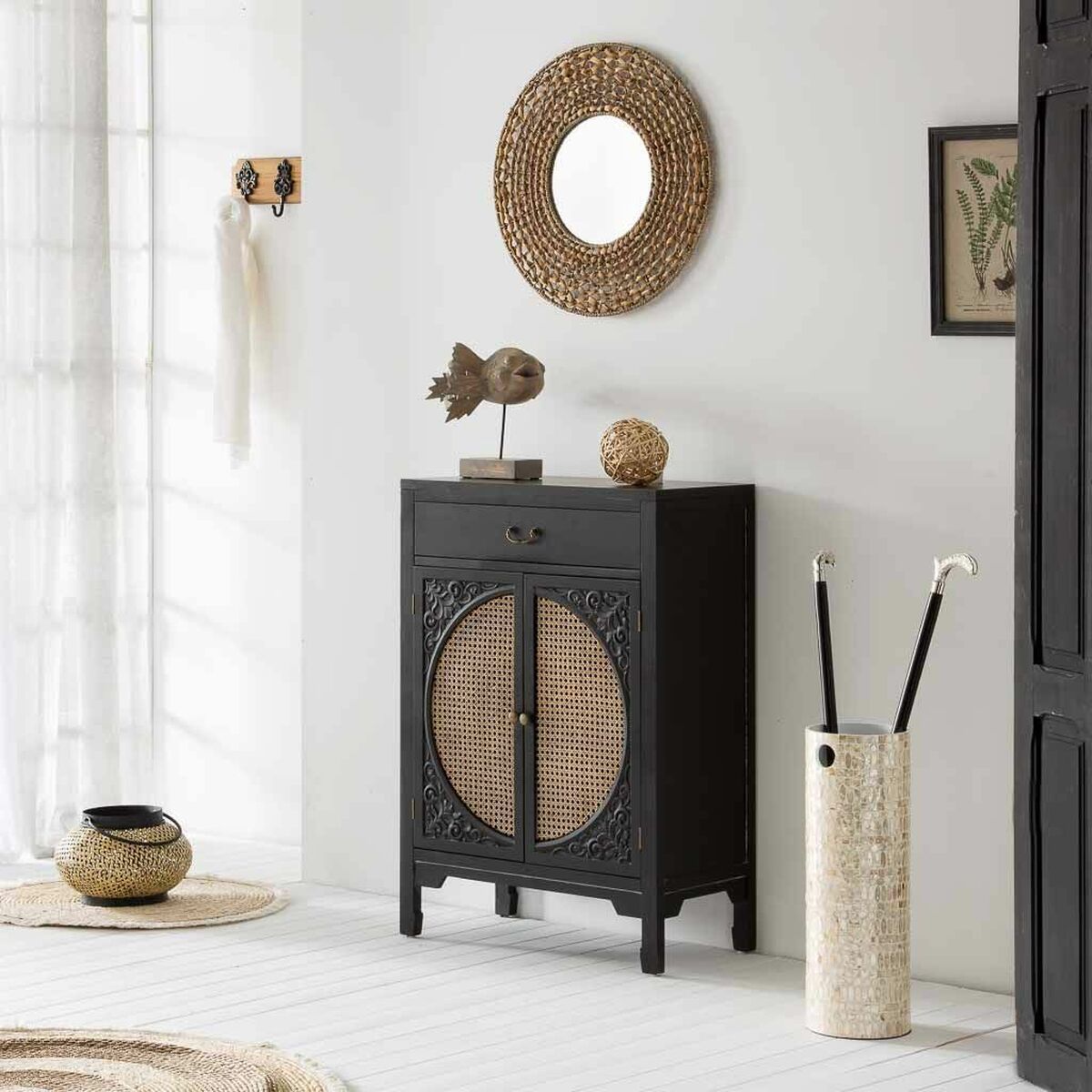 Väggspegel Alexandra House Living Brun 3 x 61 x 61 cm Cirklar - 3