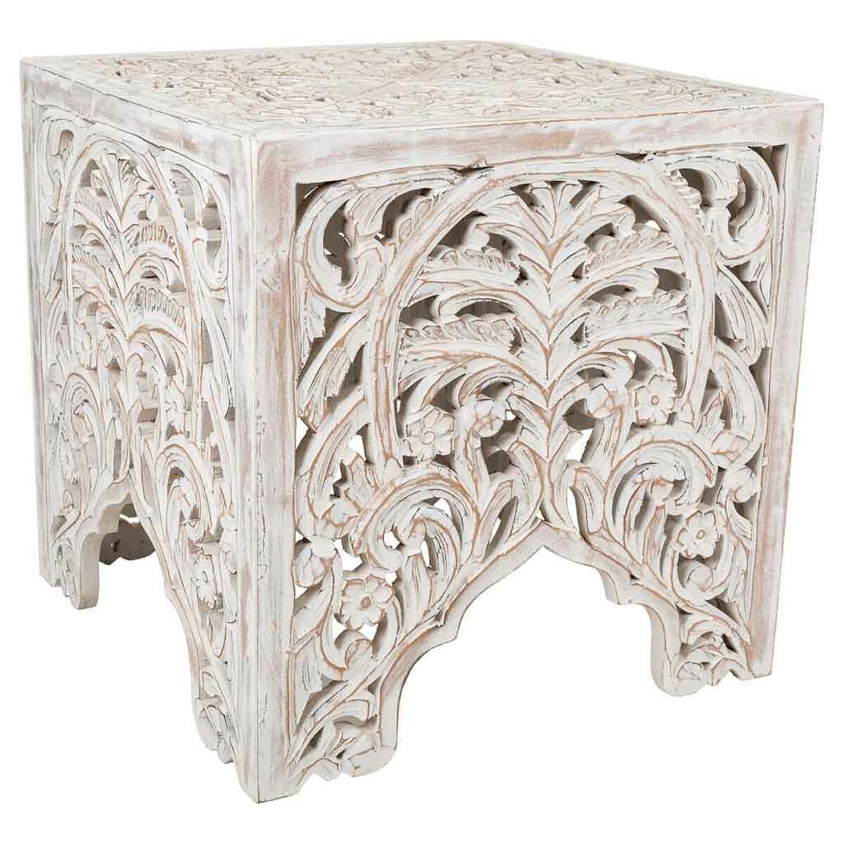 Soffbord Alexandra House Living Vit Mangoträ 45 x 45 x 45 cm
