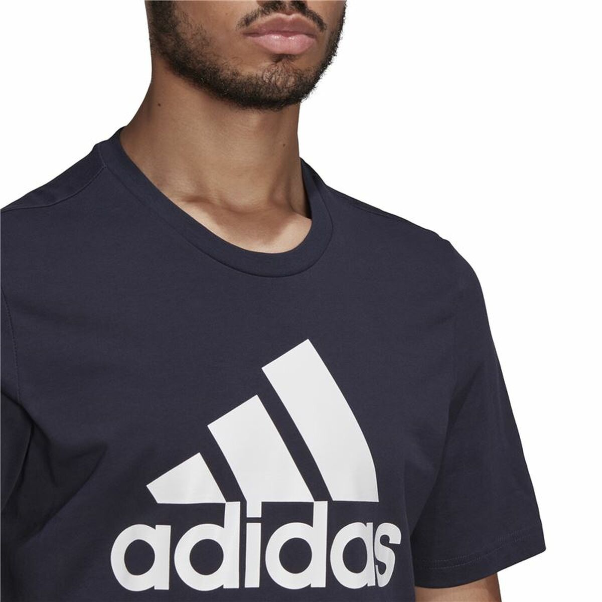 T-shirt med kortärm Herr  Essentials Big Logo  Adidas Legend Ink  Blå - 6