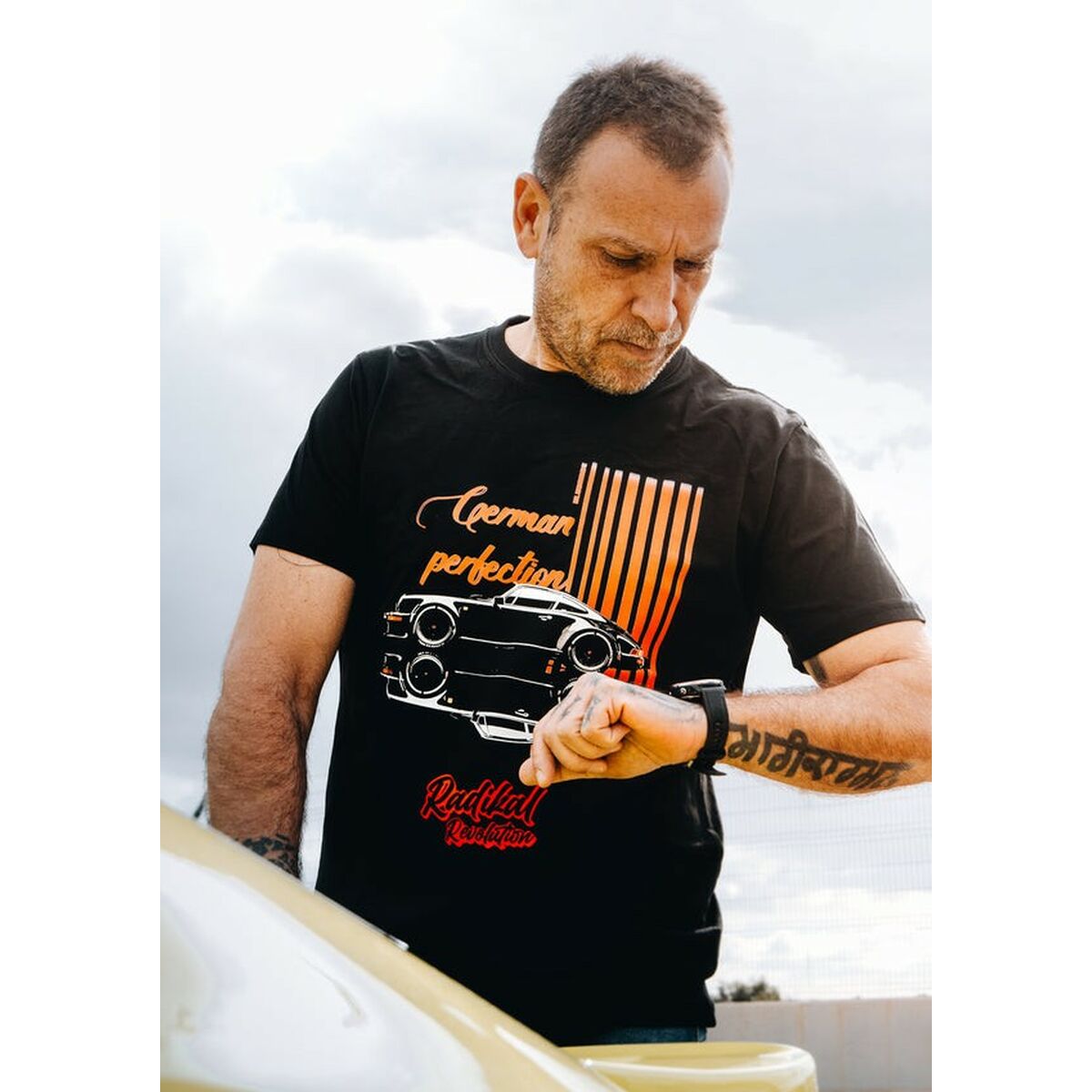 T-shirt med kortärm Herr RADIKAL GERMAN PERFECTION Svart M - 3