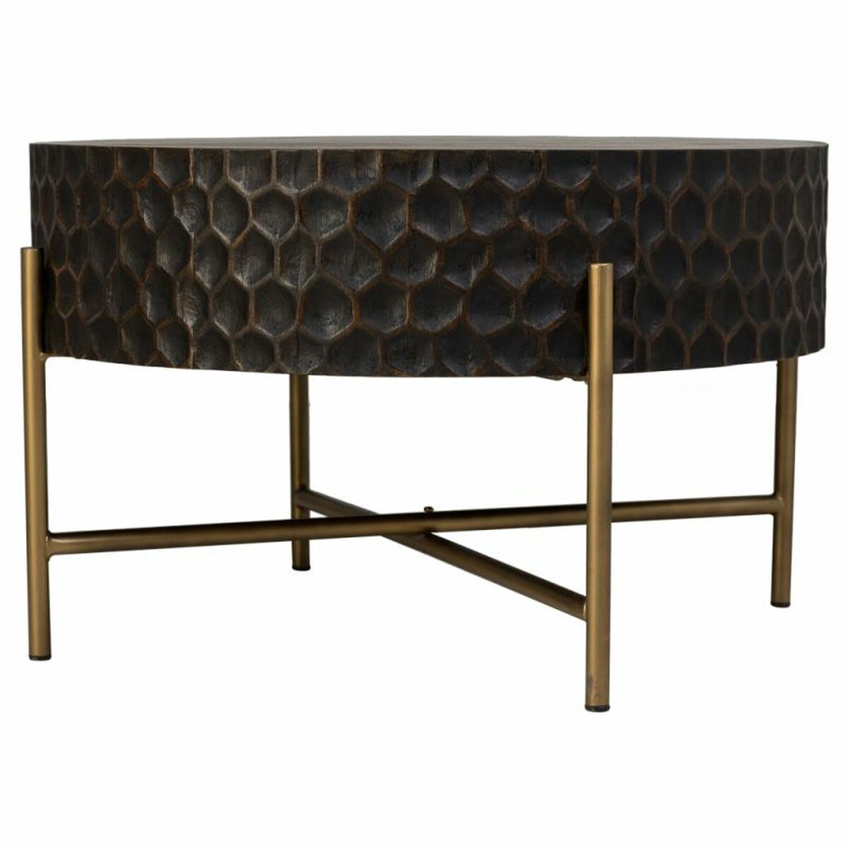 Soffbord Alexandra House Living Brun Trä Järn 80 x 50 x 80 cm - 2