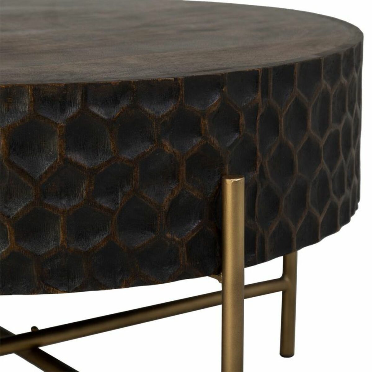 Soffbord Alexandra House Living Brun Trä Järn 80 x 50 x 80 cm - 4