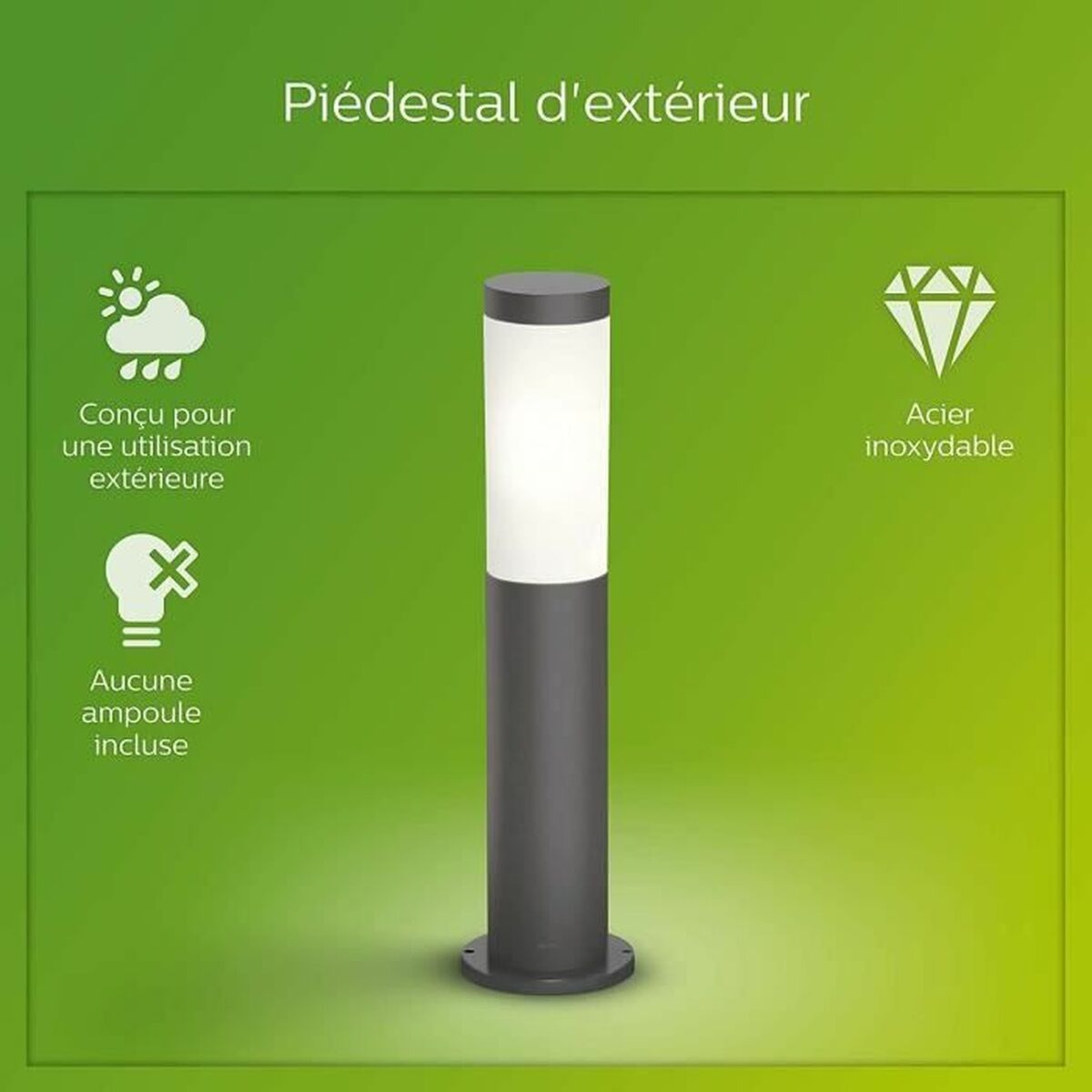 Lampa Philips Luminarias de exterior Antracitgrå E27 230 V 2700 K - 4