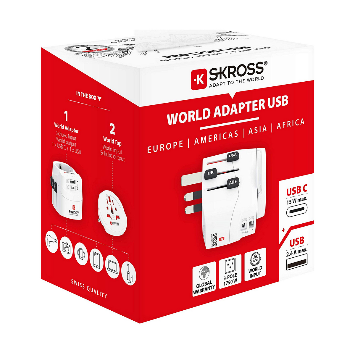 Universell Strömadapter för Resor Skross 1302472 - 8