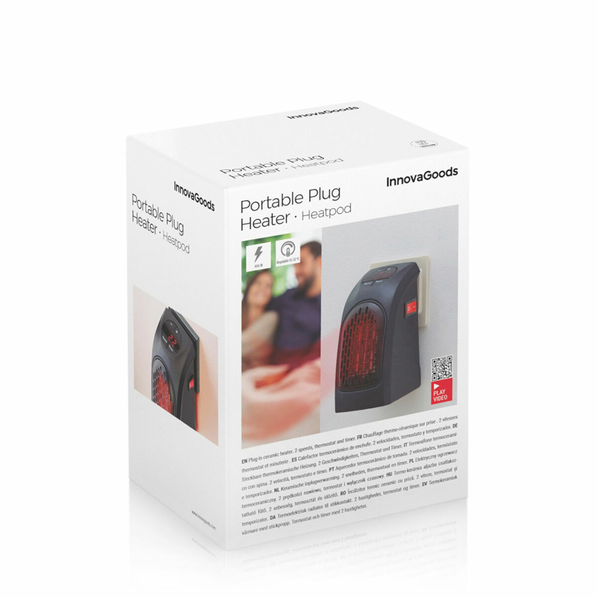 Bärbar plug-in-minivärmare Heatpod InnovaGoods 400 W - 4