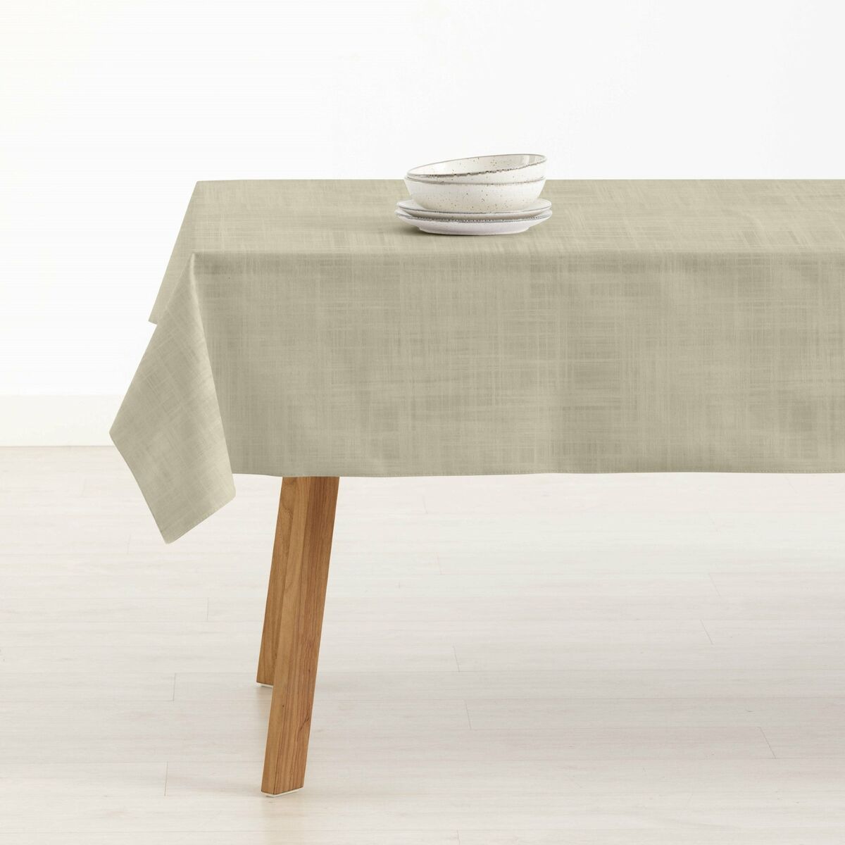 Fläckresistent bordsduk i harts Belum Liso Beige 150 x 150 cm