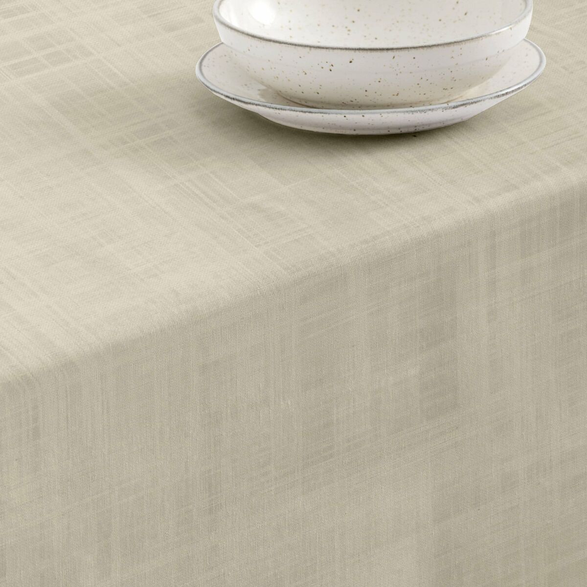 Fläckresistent bordsduk i harts Belum Liso Beige 150 x 150 cm - 2
