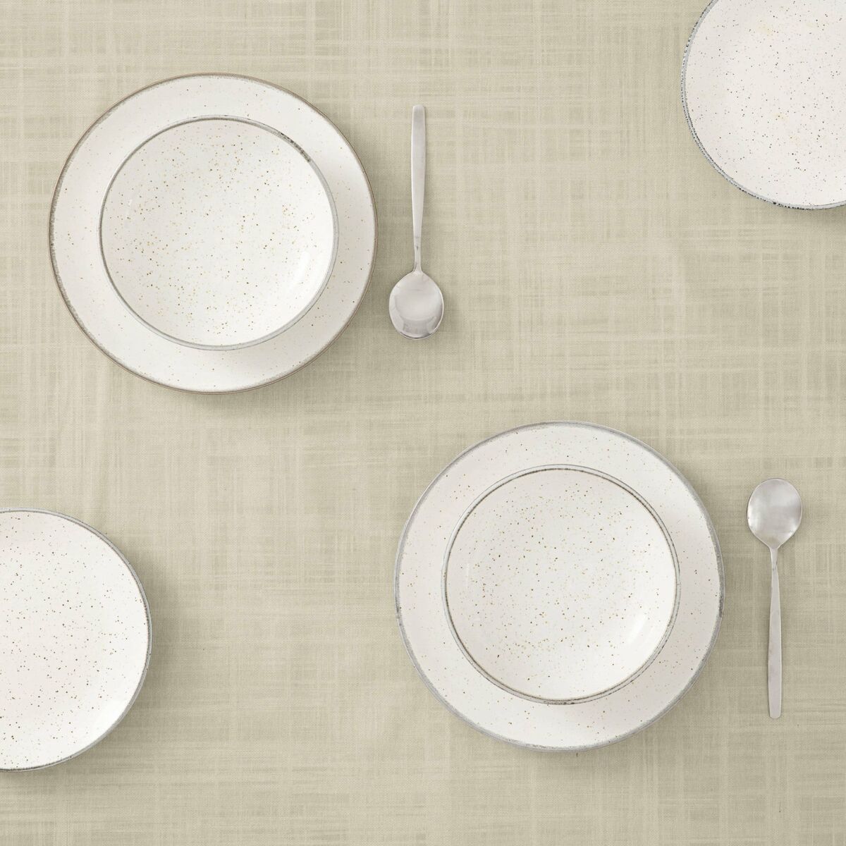 Fläckresistent bordsduk i harts Belum Liso Beige 150 x 150 cm - 3