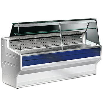 Kyldisk med rakt glas, statisk kylning, +4 ° C / + 6 ° C, w 2000 mm