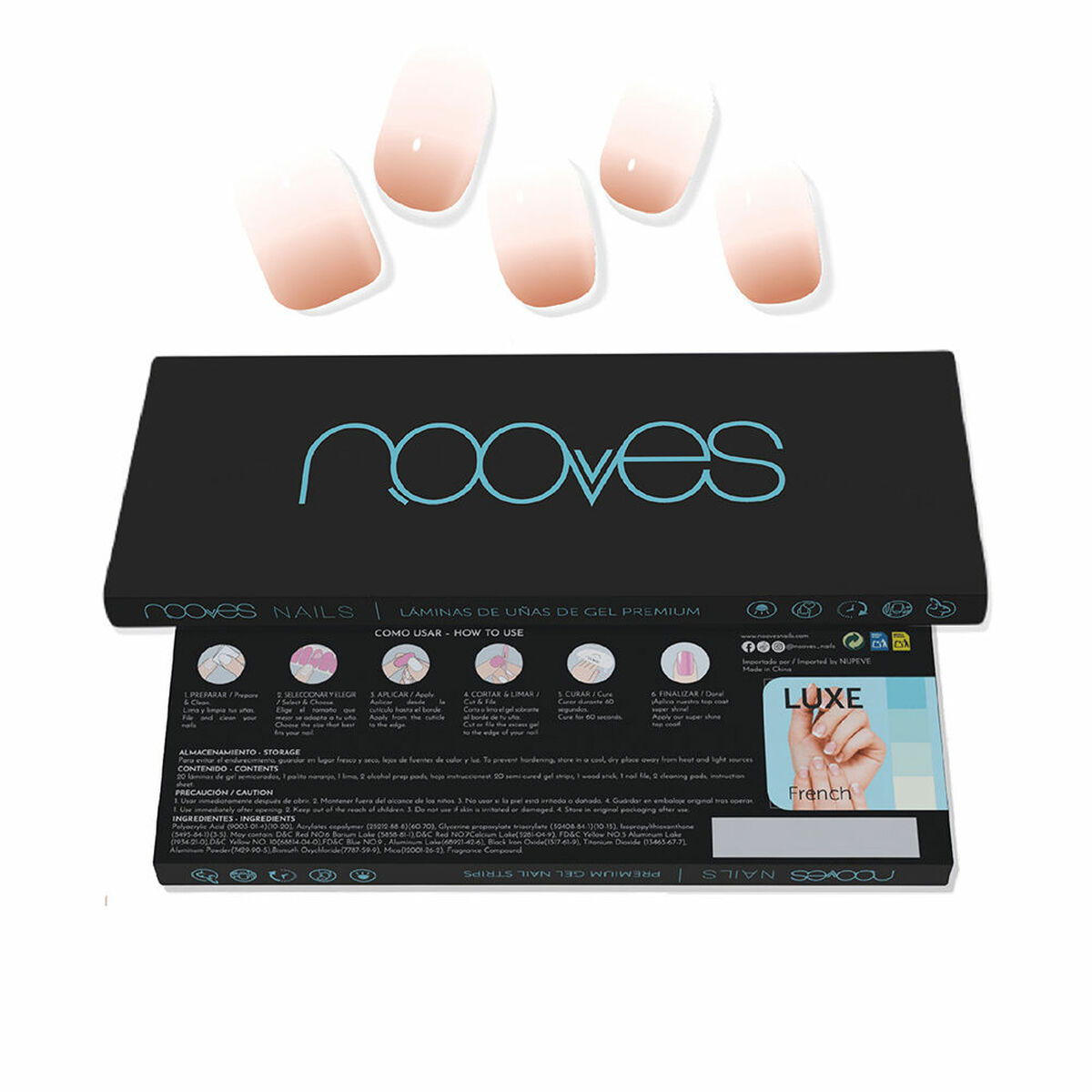 Nagelgeléark Nooves Láminas De Uñas De Gel Gardient 20 Delar