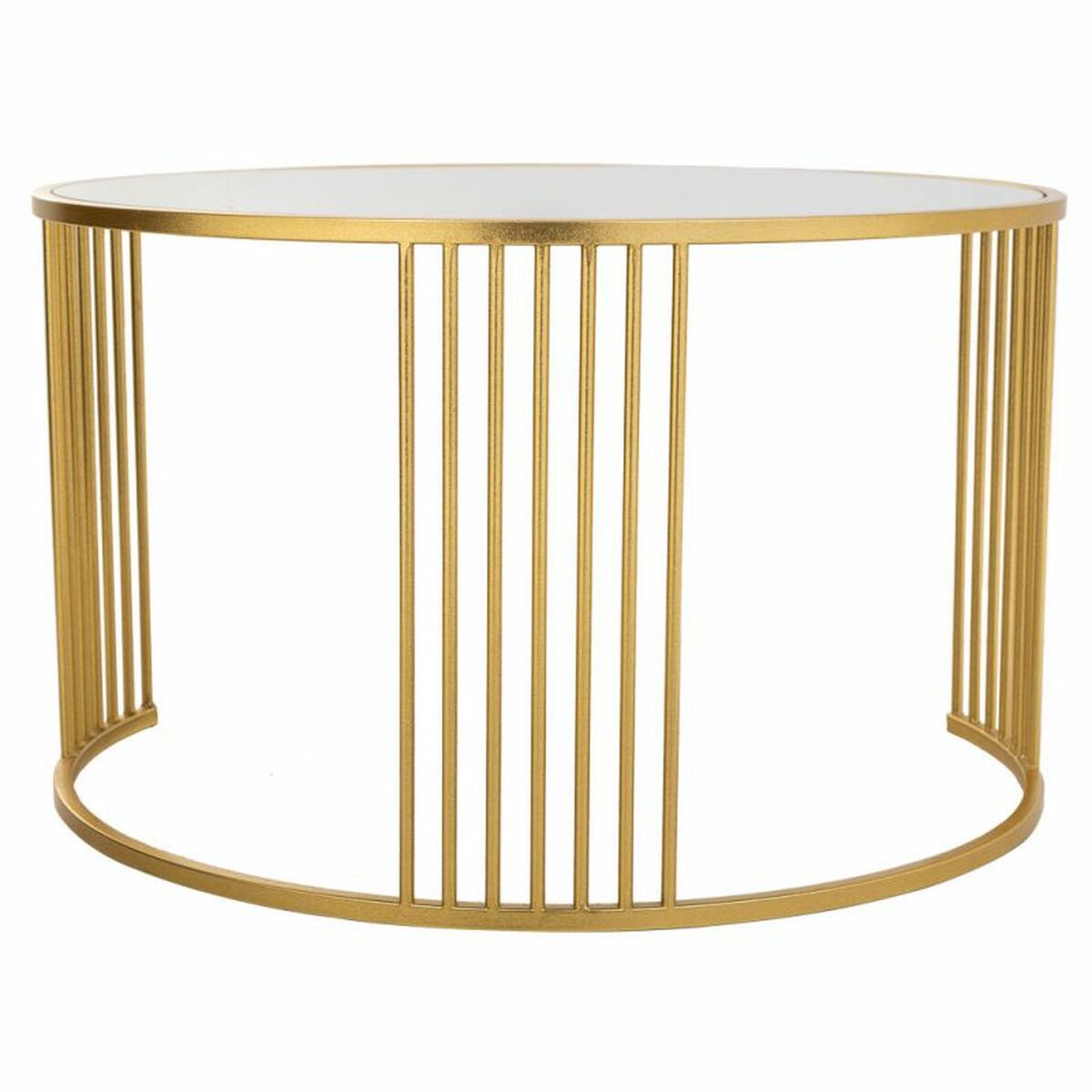 Soffbord Alexandra House Living Guld Järn Speglar Trä MDF 80 x 48 x 80 cm - 4
