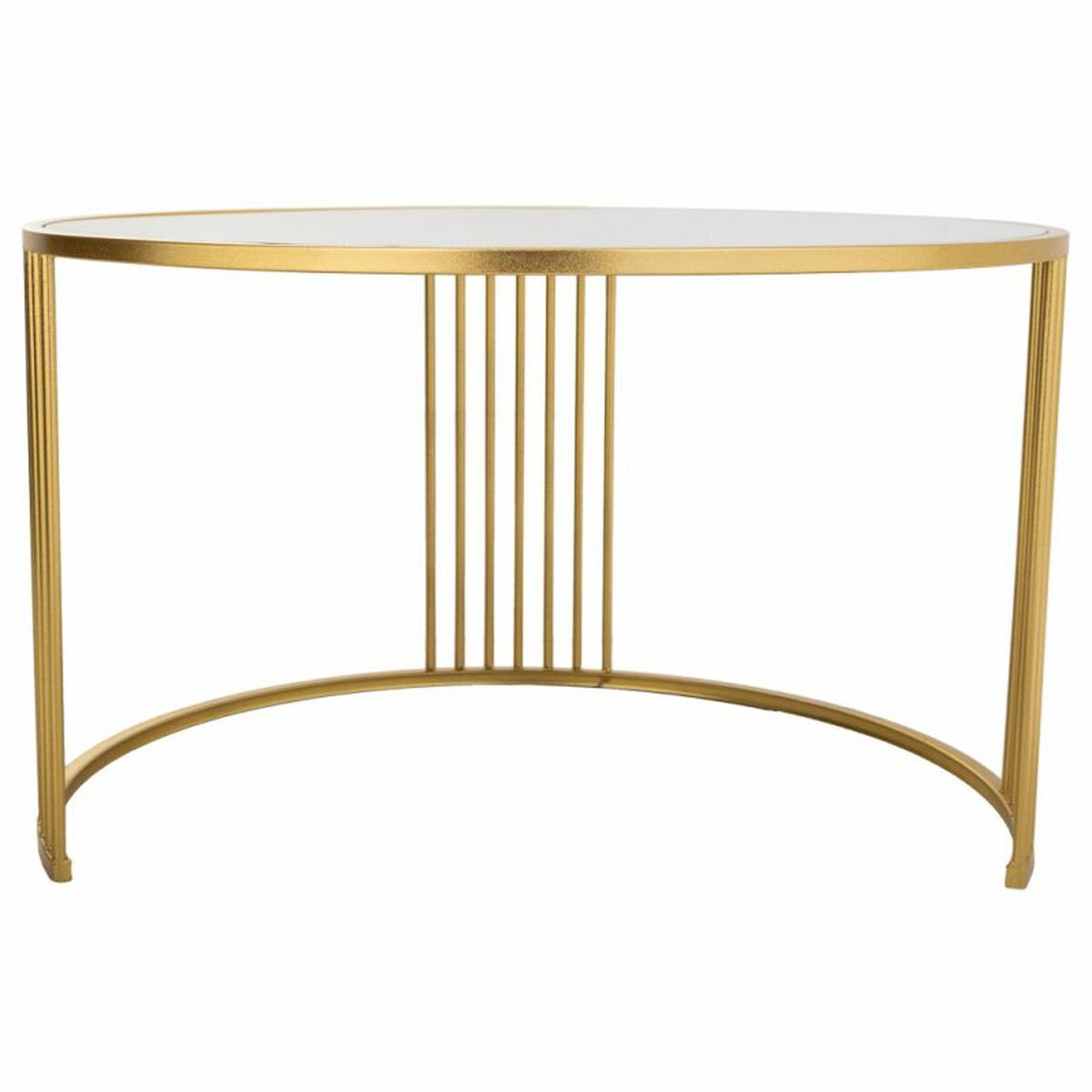 Soffbord Alexandra House Living Guld Järn Speglar Trä MDF 80 x 48 x 80 cm - 2