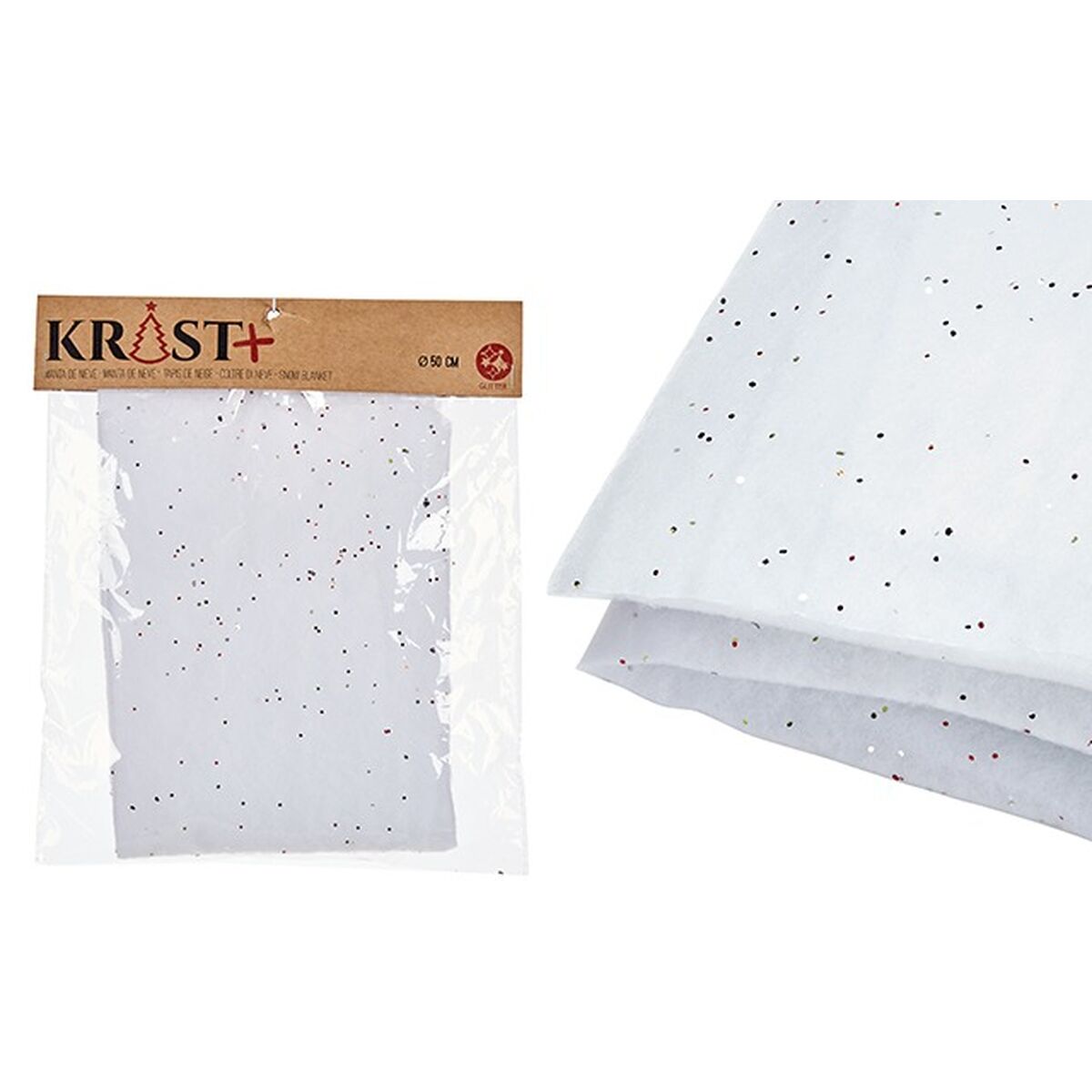 Julkrubba Krist+ Vit Polyester 50 x 0,01 x 50 cm Matta (24 antal) - 2