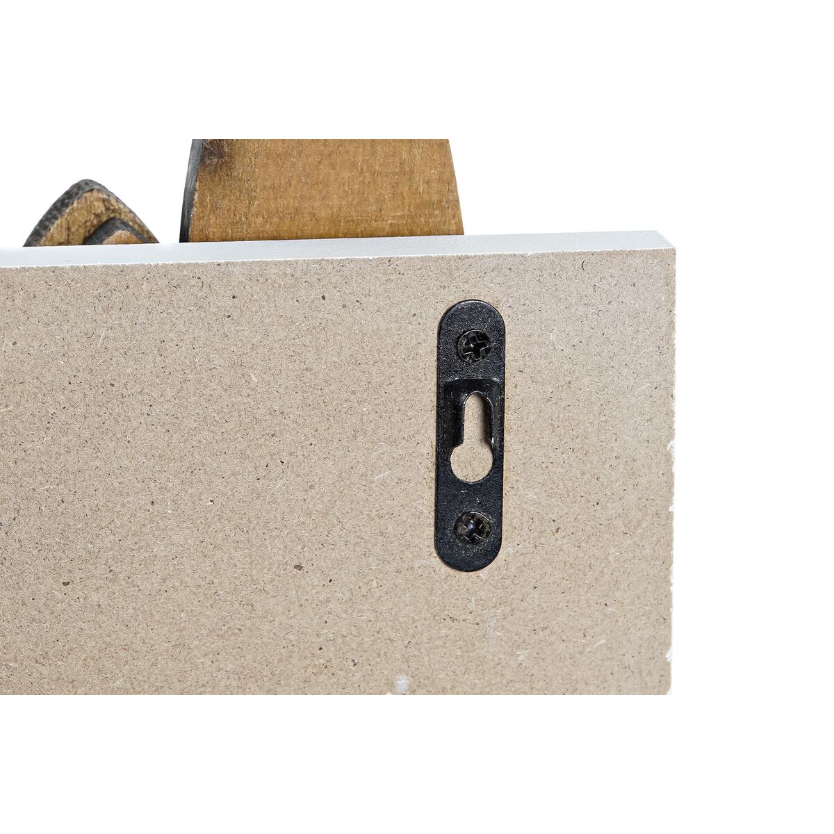 Väggmonterad rockhängare DKD Home Decor Trä Hus Urban 40 x 4 x 17 cm - 4