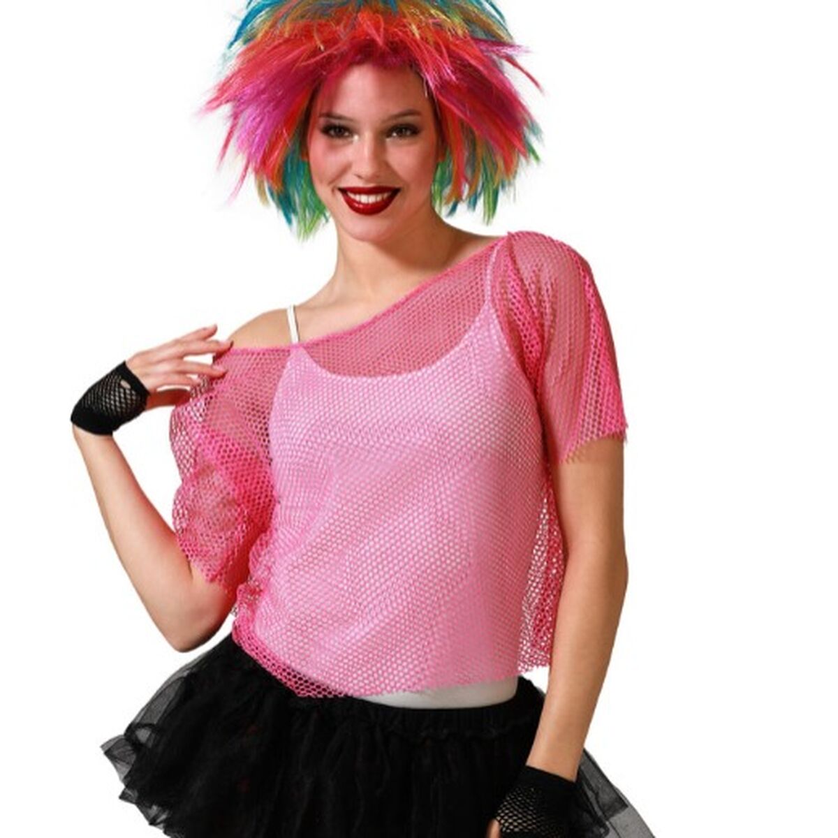 T-shirt med kortärm Dam Galler Rosa
